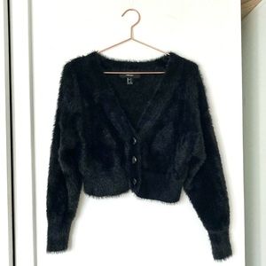 Fuzzy vintage style cardigan